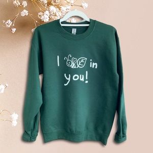 Custom made Lung Cancer Awareness Crewneck Sweatshirt.